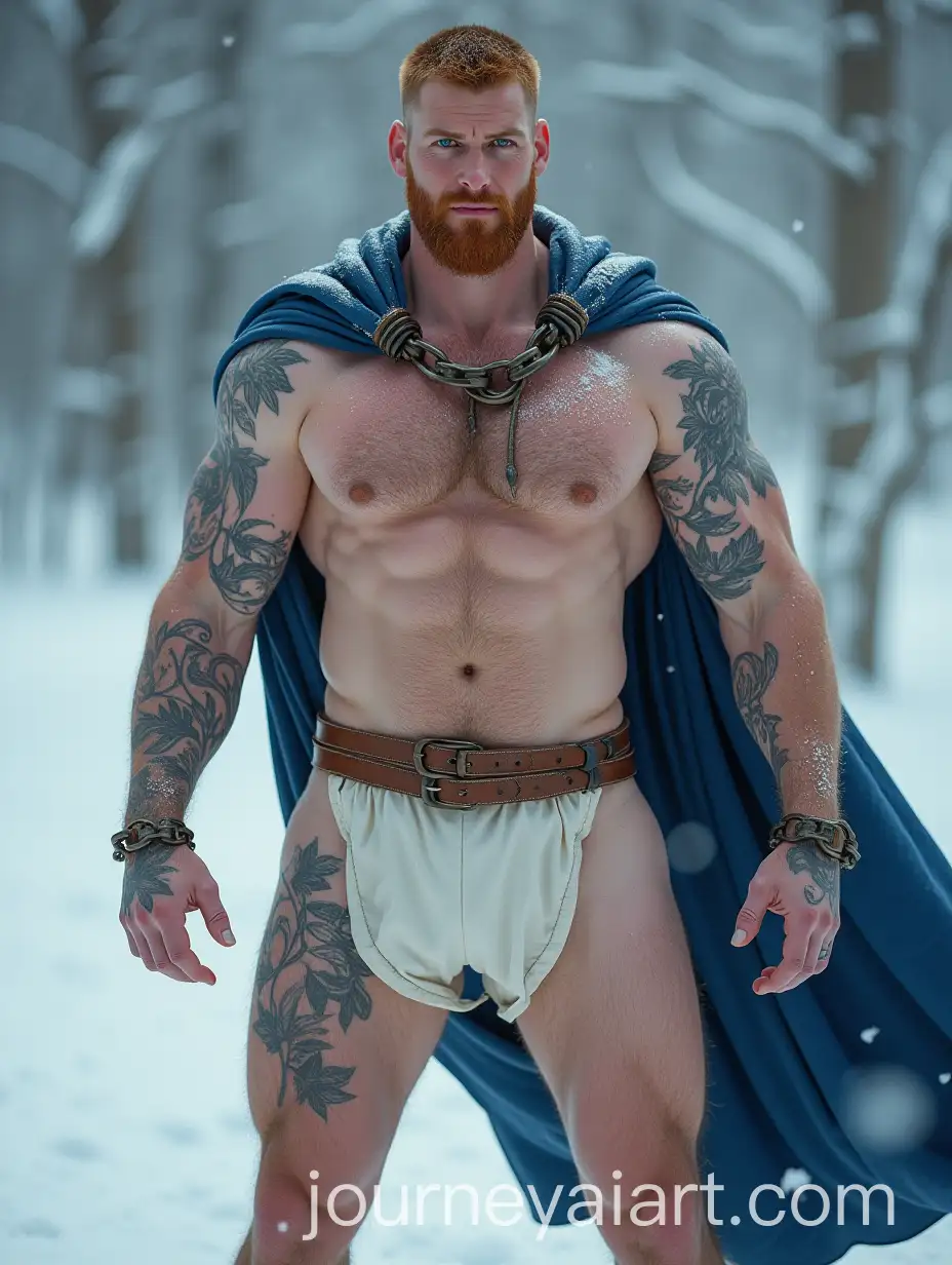 Pale-Gladiator-with-Ginger-Chest-Hair-Shackled-in-the-Snow