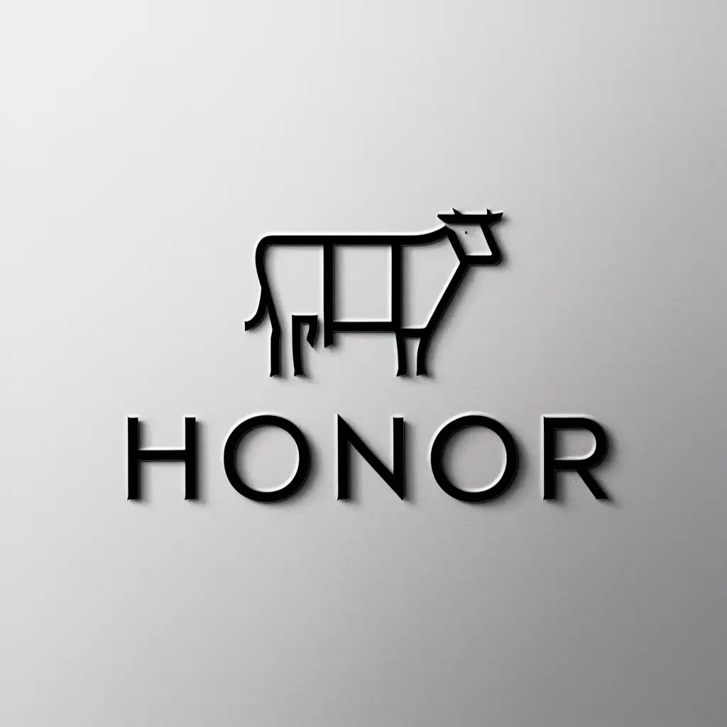 LOGO Design For Honor Minimalistic Cow Symbol for the Medical Dental ...