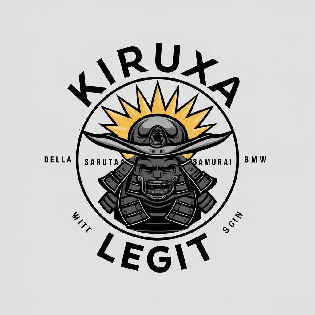 LOGO-Design-for-KIRUXA-LEGIT-VectorBased-Dollar-Sun-Samurai-BMW-and-Crypta-Elements-for-the-Legal-Industry