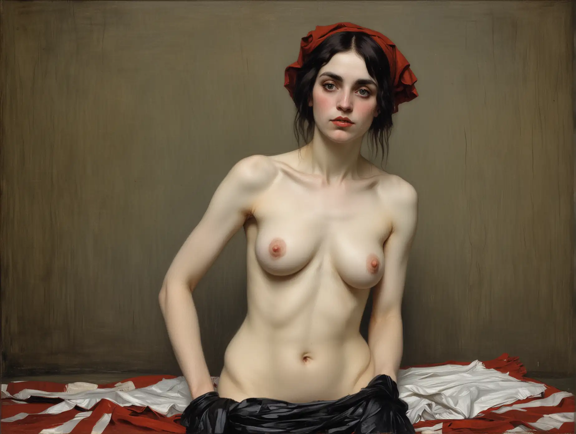 John-William-Waterhouse-Portrait-of-Topless-Mime-Woman