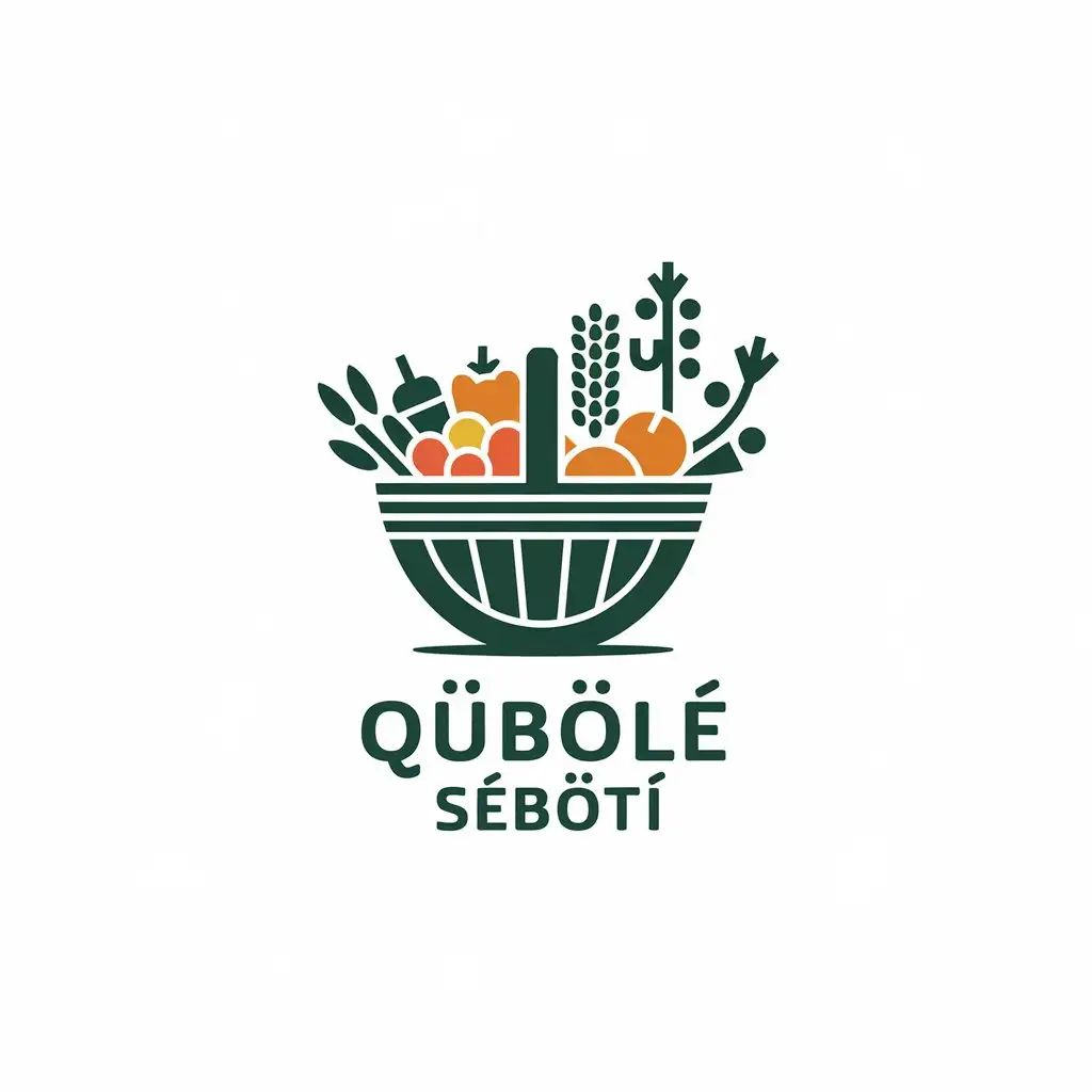 LOGO Design for QBL SBT Vector Style with Plants Basket and Rural Products for Restaurant Industry