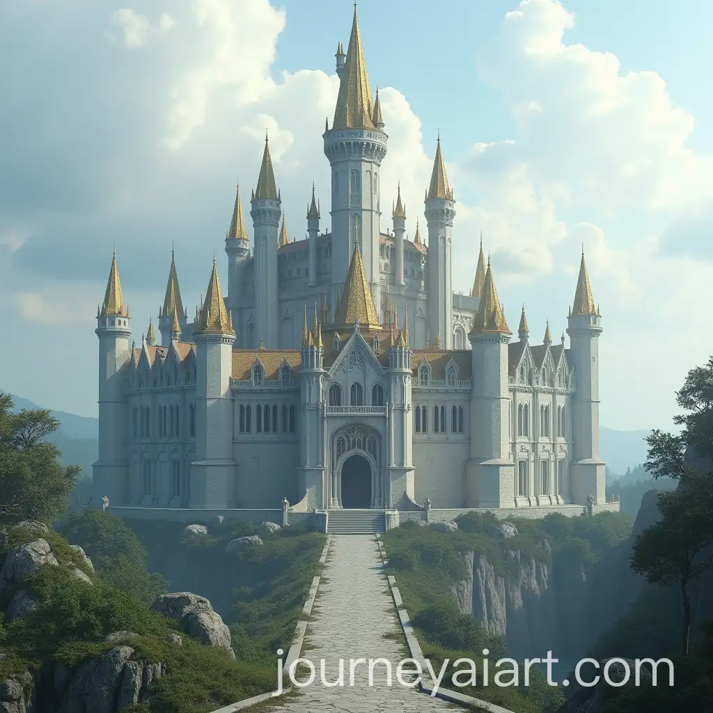 Fantasy-Medieval-Castle-with-Three-Golden-Towers-and-Luxurious-Design