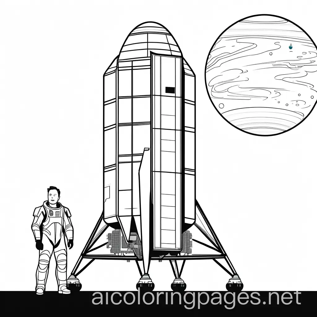 Elon-Musk-with-Satellite-in-a-KidFriendly-Coloring-Page