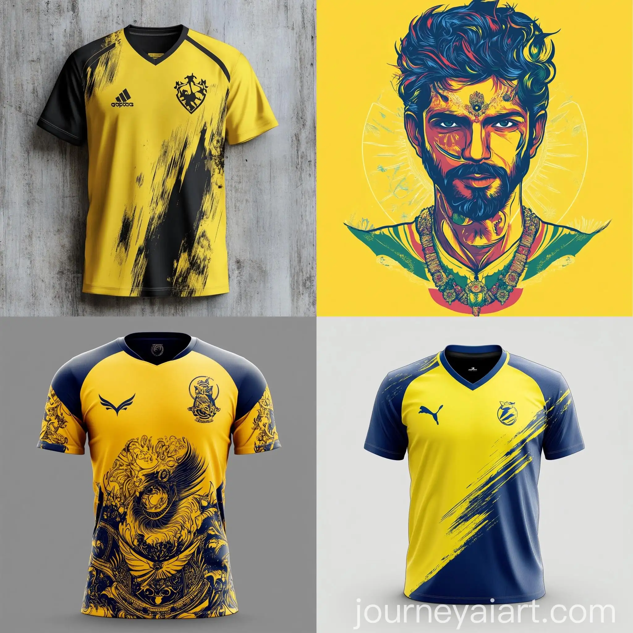 Vibrant-Kerala-Blasters-Theme-TShirt-Design