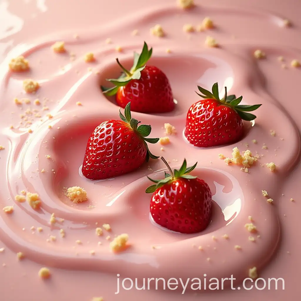 Strawberries-Floating-in-Creamy-Universe-with-Vanilla-Grains