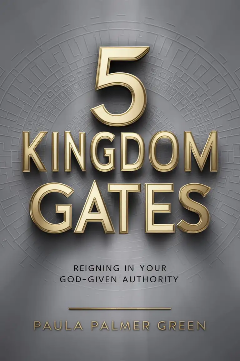 Sleek Modern Book Cover Design 5 Kingdom Gates by Paula Palmer Green