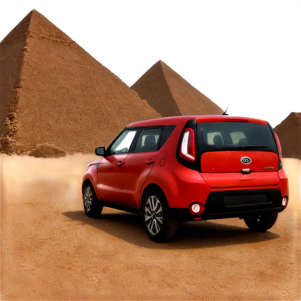 Kia Soul in the pyramids of Egypt