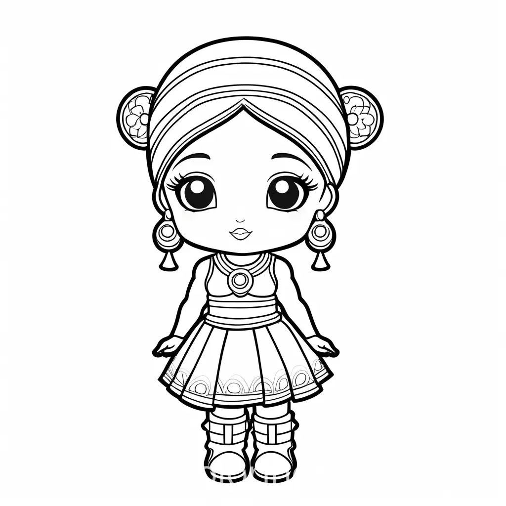 Chibi-Anime-Coloring-Page-Featuring-an-African-American-Character