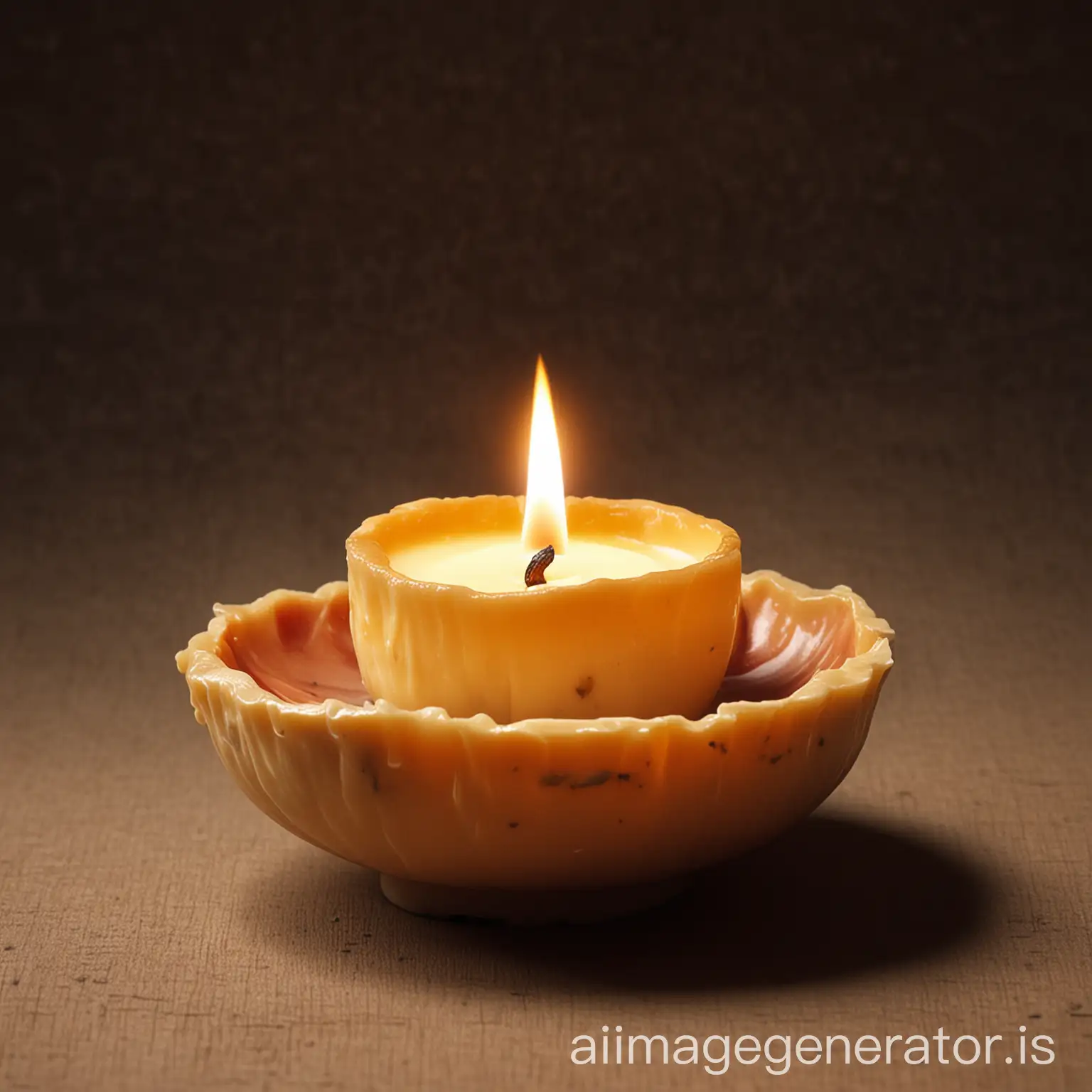 Traditional-Tibetan-Butter-Lamp-Illuminated-in-Temple