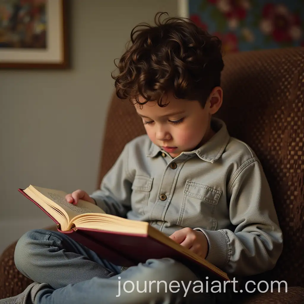 Young-Boy-Reading-a-Book-in-a-Cozy-Setting