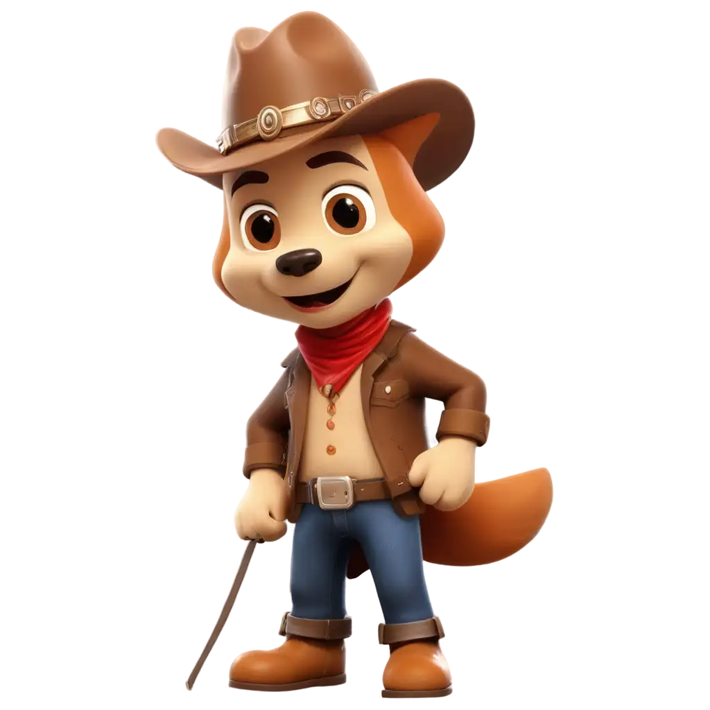 HighQuality-PNG-Dog-Cowboy-Cartoon-Level-4-Image