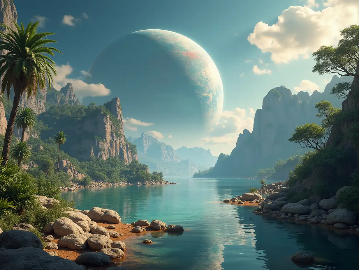 AI on foreign Planets  with Dinosaurs,Sea,Plants in 4K resolution