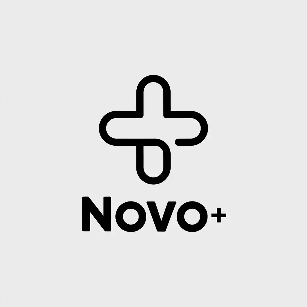 LOGO Design for NOVO Monochrome Minimalist Design with Bold Typography