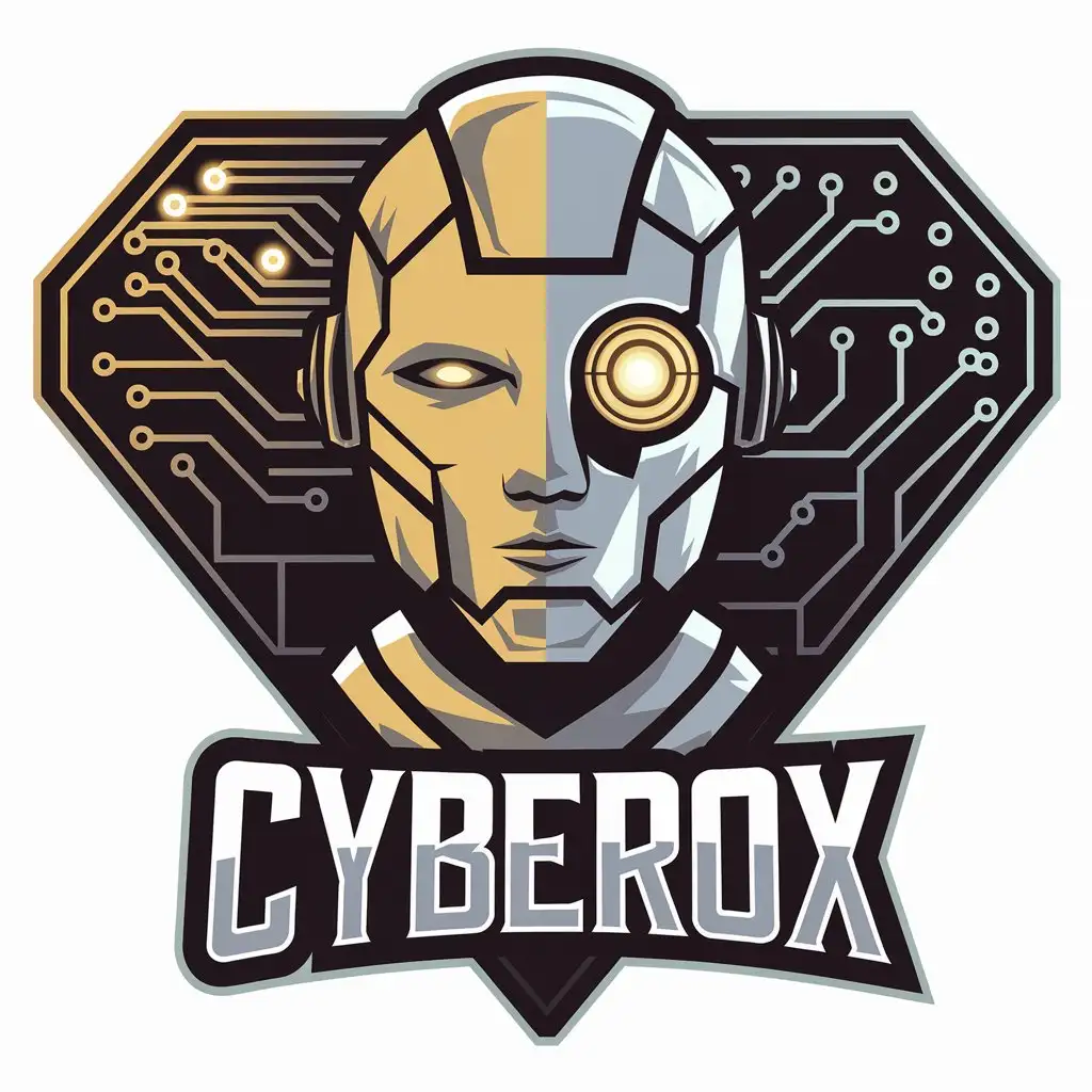 LOGO Design for CybeRoX Vector Design with R Symbol for Technology Industry