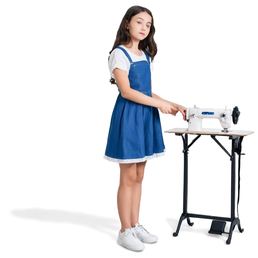 Girl-with-Sewing-Machine-and-Female-Dress-Form-PNG-Image-Creative-Design-Concept