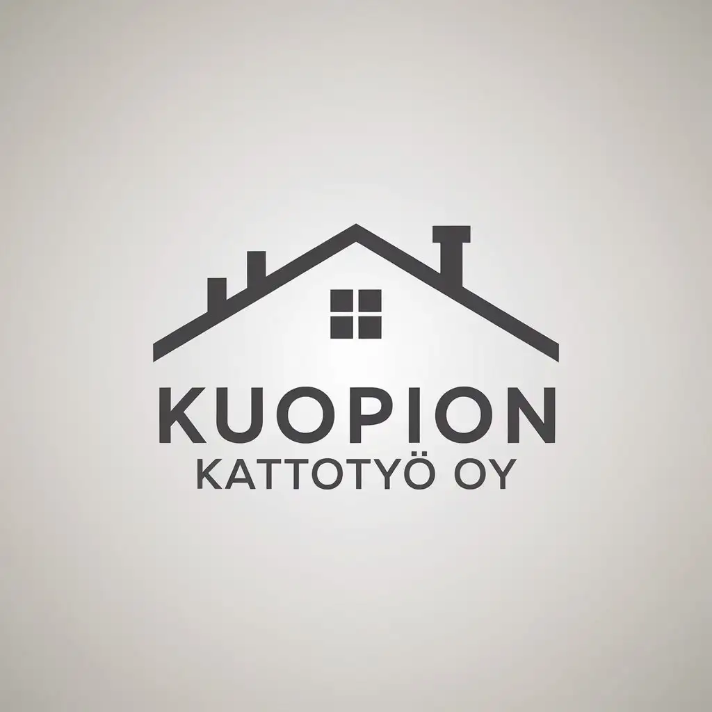 LOGO Design for Kuopion Kattoty Oy Minimalistic Roof Symbol for Construction Industry