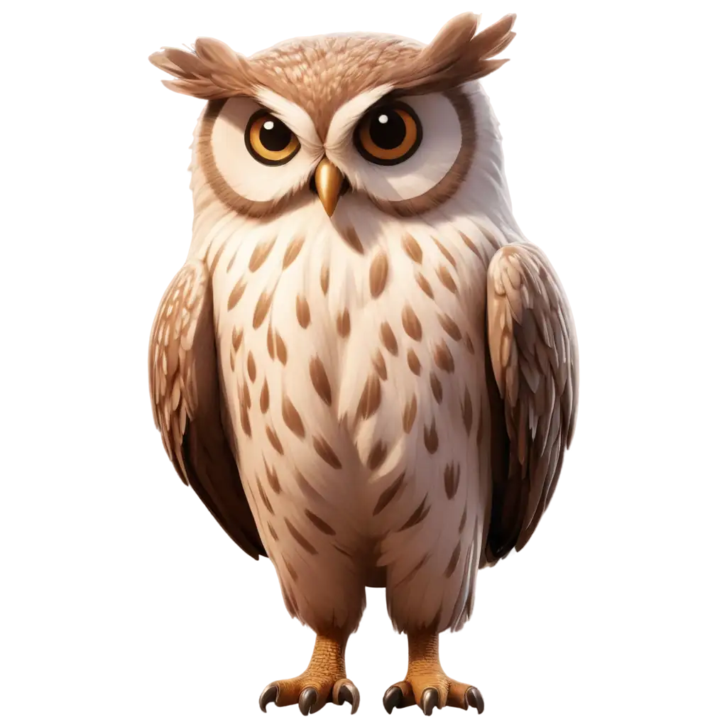 Cute-Owl-Cartoon-Character-PNG-Delightful-Illustration-for-Digital-Projects