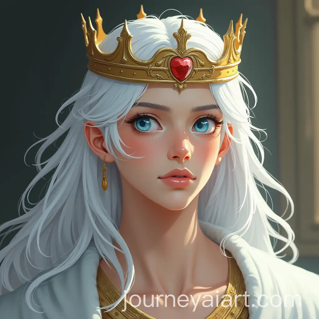 Young-Man-with-Long-White-Hair-and-Crown-in-Fantasy-Setting