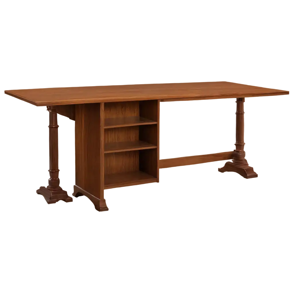 Counter-Expensive-Wooden-Table-PNG-Image-for-Library-Setting