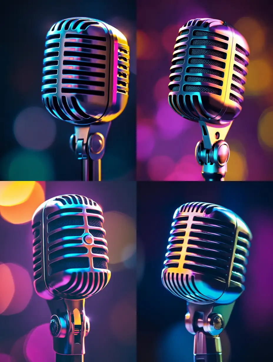 Microphone-Focused-in-Artistic-Setting