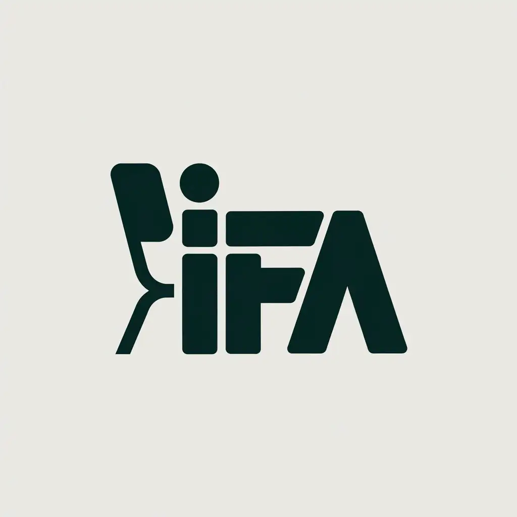 LOGO Design For IFA Modern Vector Logo with Furniture Theme and Clear Background