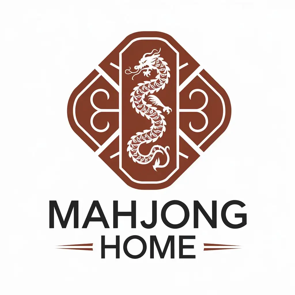 a vector logo design,with the text "mahjong home", main symbol:Mahjong,Moderate,be used in Retail industry,clear background