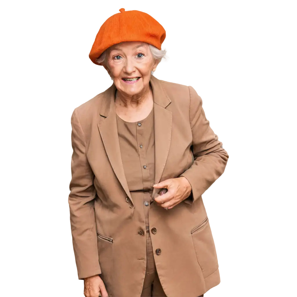 Elderly-Person-with-Orange-Hat-PNG-Image-Capturing-Serenity-and-Timelessness