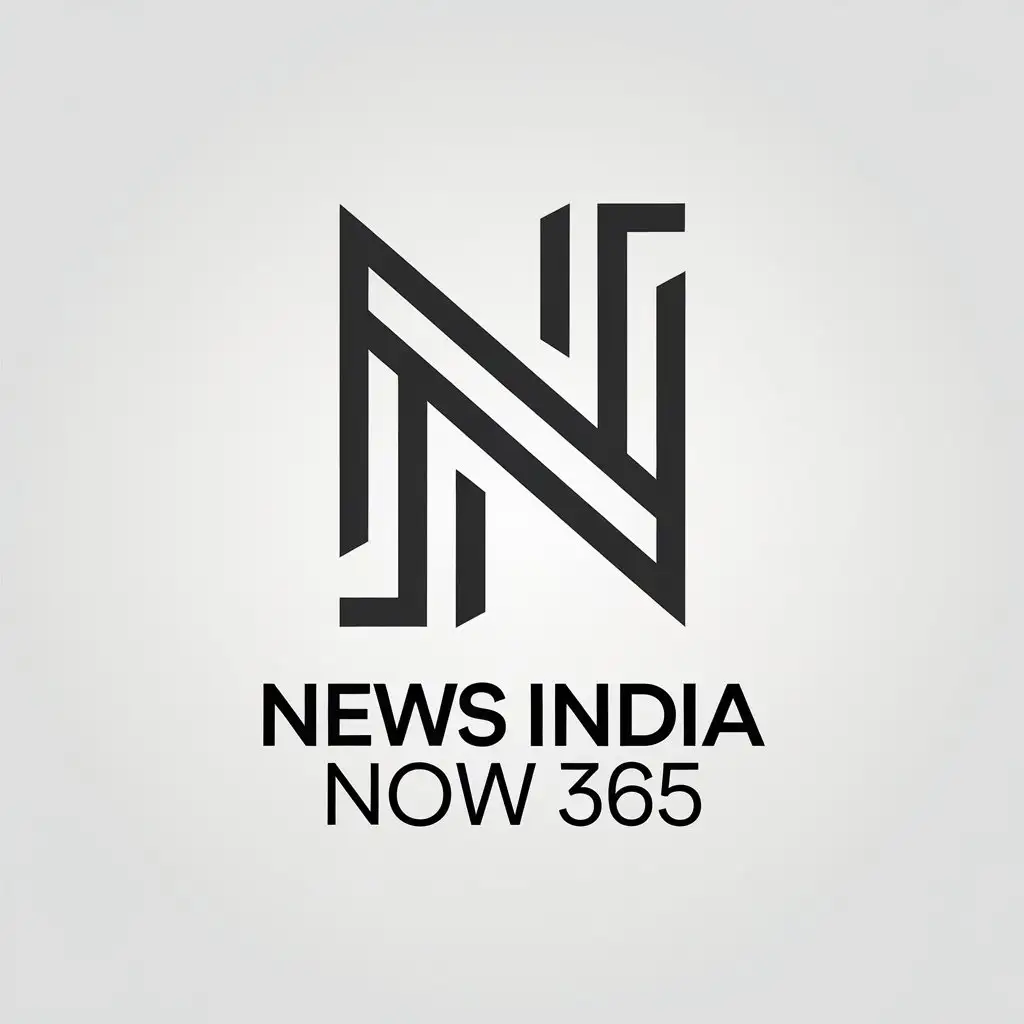 LOGO Design for News India Now 365 Minimalistic N Symbol for Entertainment Industry