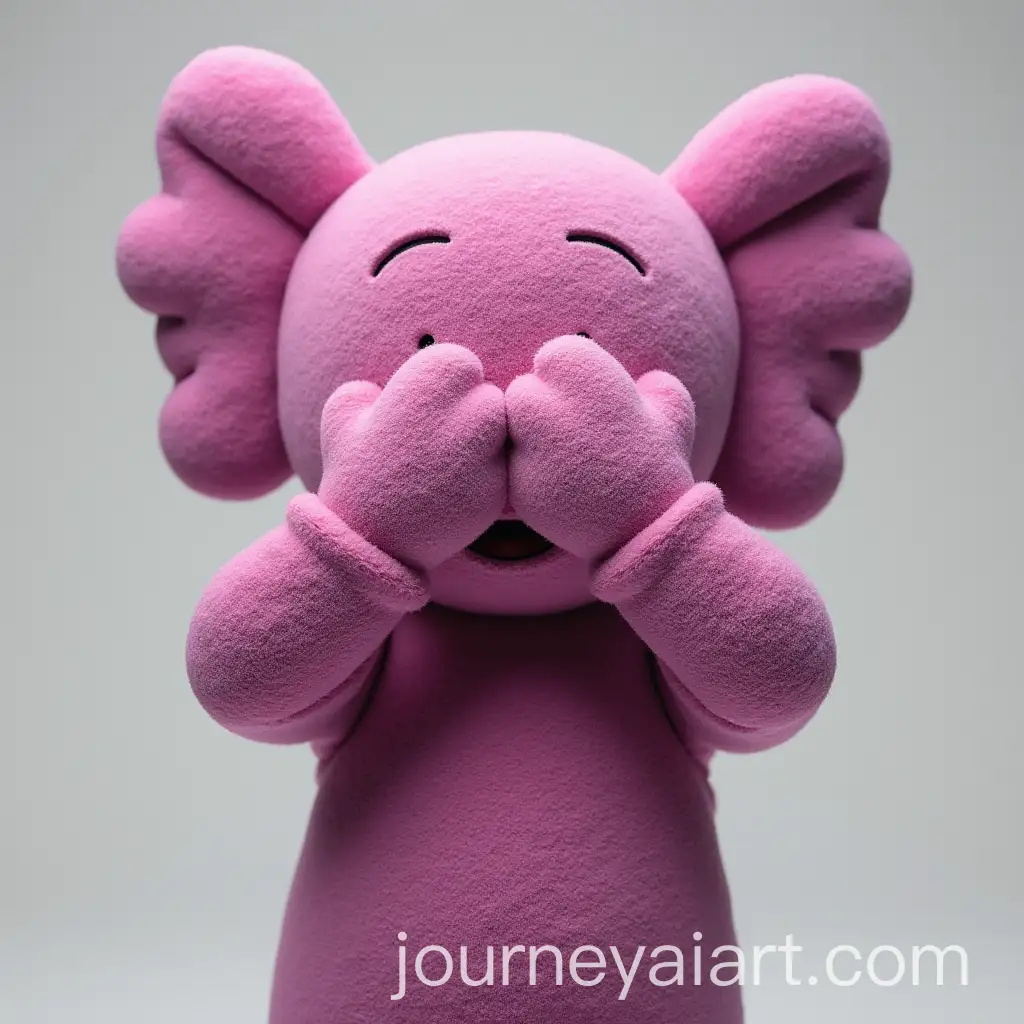 Tinky-Winky-as-KAWS-Covering-Eyes-with-Iconic-Artistic-Style