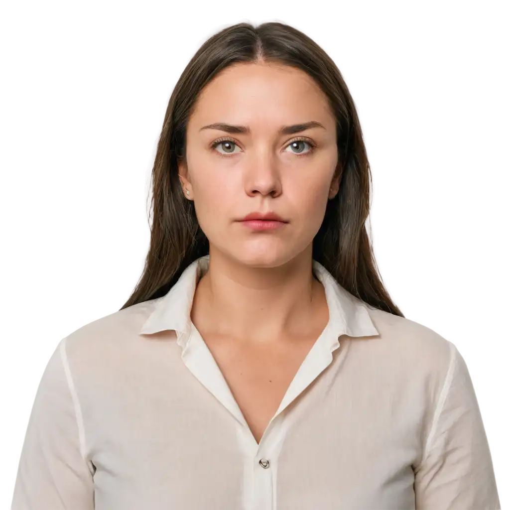 Professional-ID-Photo-PNG-American-Woman-33-Years-Old-Collared-Shirt