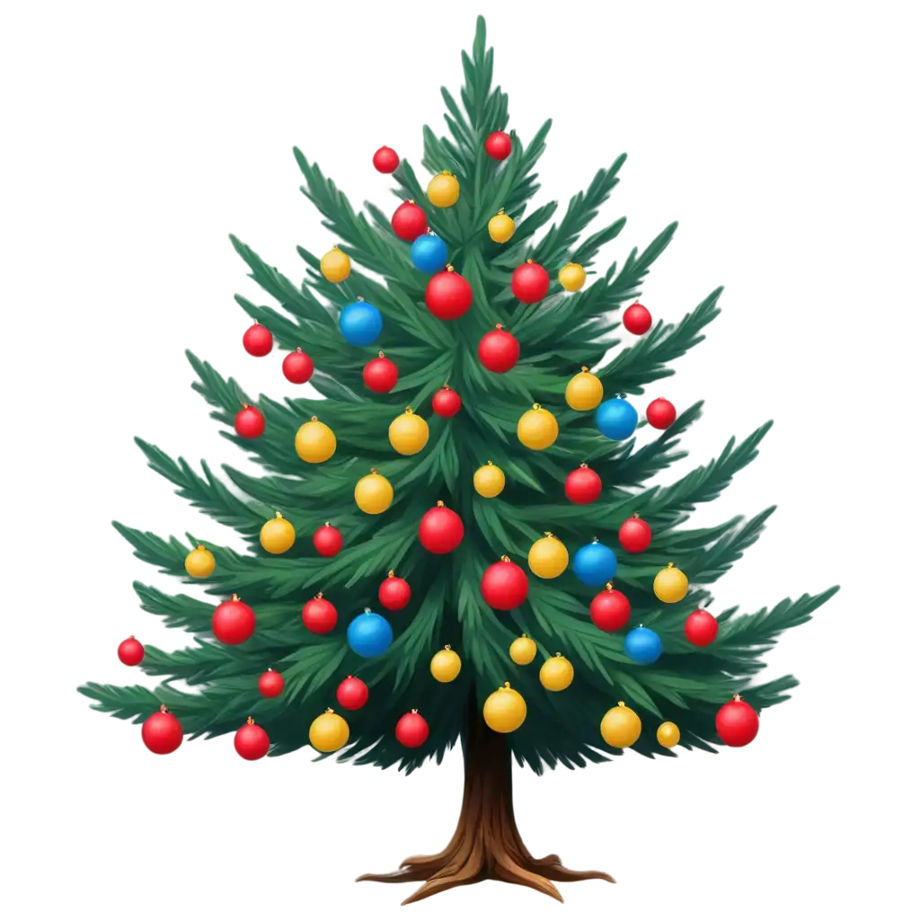 Cartoon-Christmas-Tree-PNG-Image-with-Dark-Blue-Color-HighQuality-Transparent-File