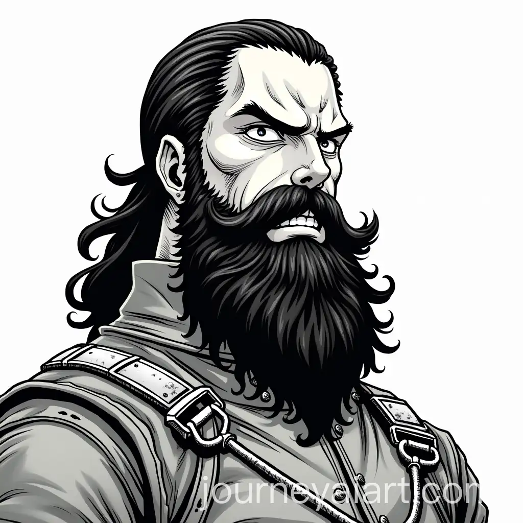 Marine-Soldier-with-Curly-Black-Beard-in-Manga-Style
