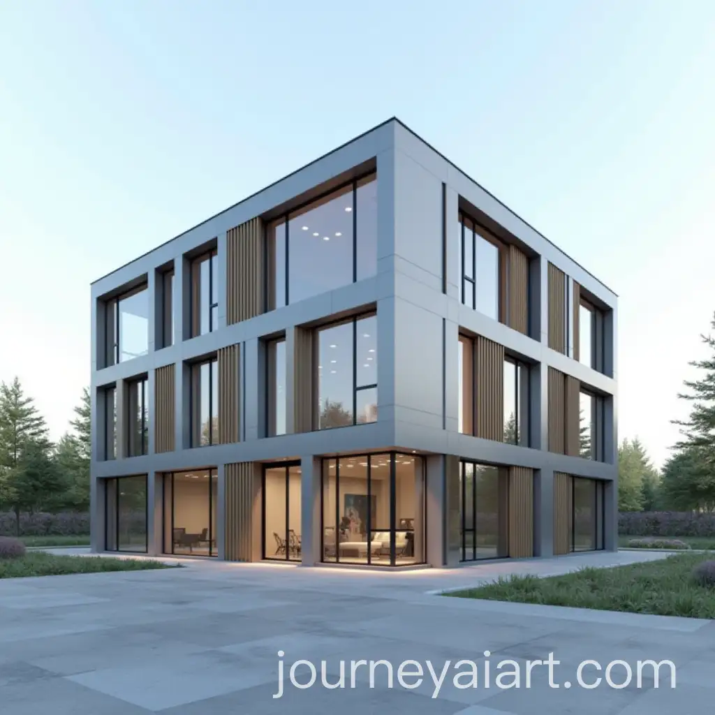 Modern-Contractor-Office-Building-Faade-with-Sleek-Design