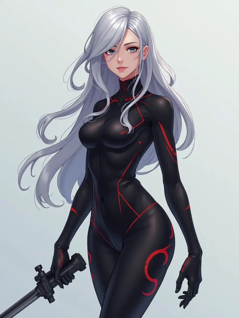 Futuristic-Female-Assassin-with-Silver-or-Metallic-Red-Hair