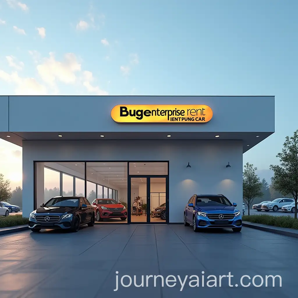 Realistic-Car-Rental-Agency-with-Enterprise-RentACar-Logo