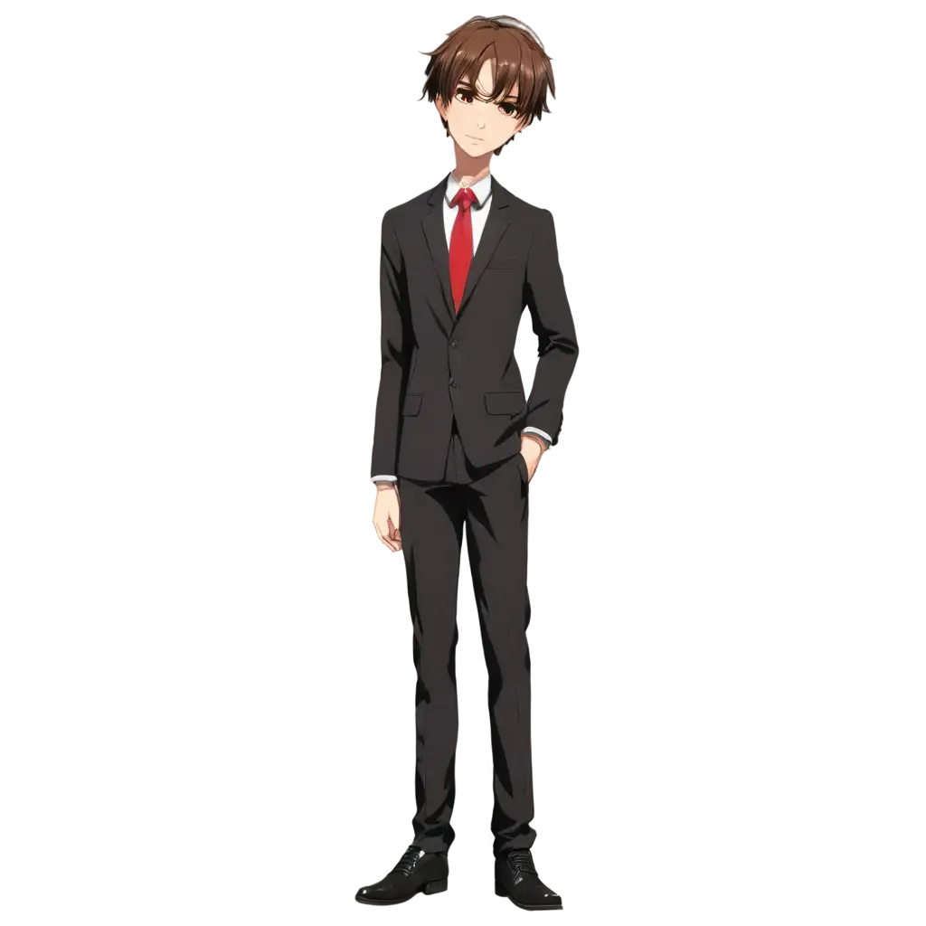 Serious-Boy-in-Black-Suit-Anime-PNG-Create-a-2D-Character-with-Brown-Hair