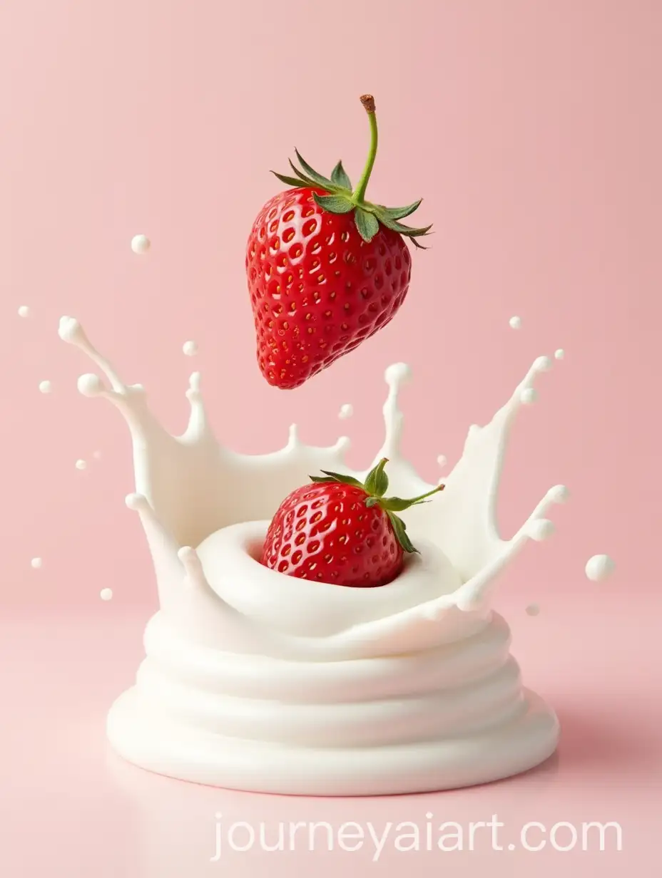 Large-Strawberry-Falling-into-Creamy-Yogurt-and-Milk-for-Advertising