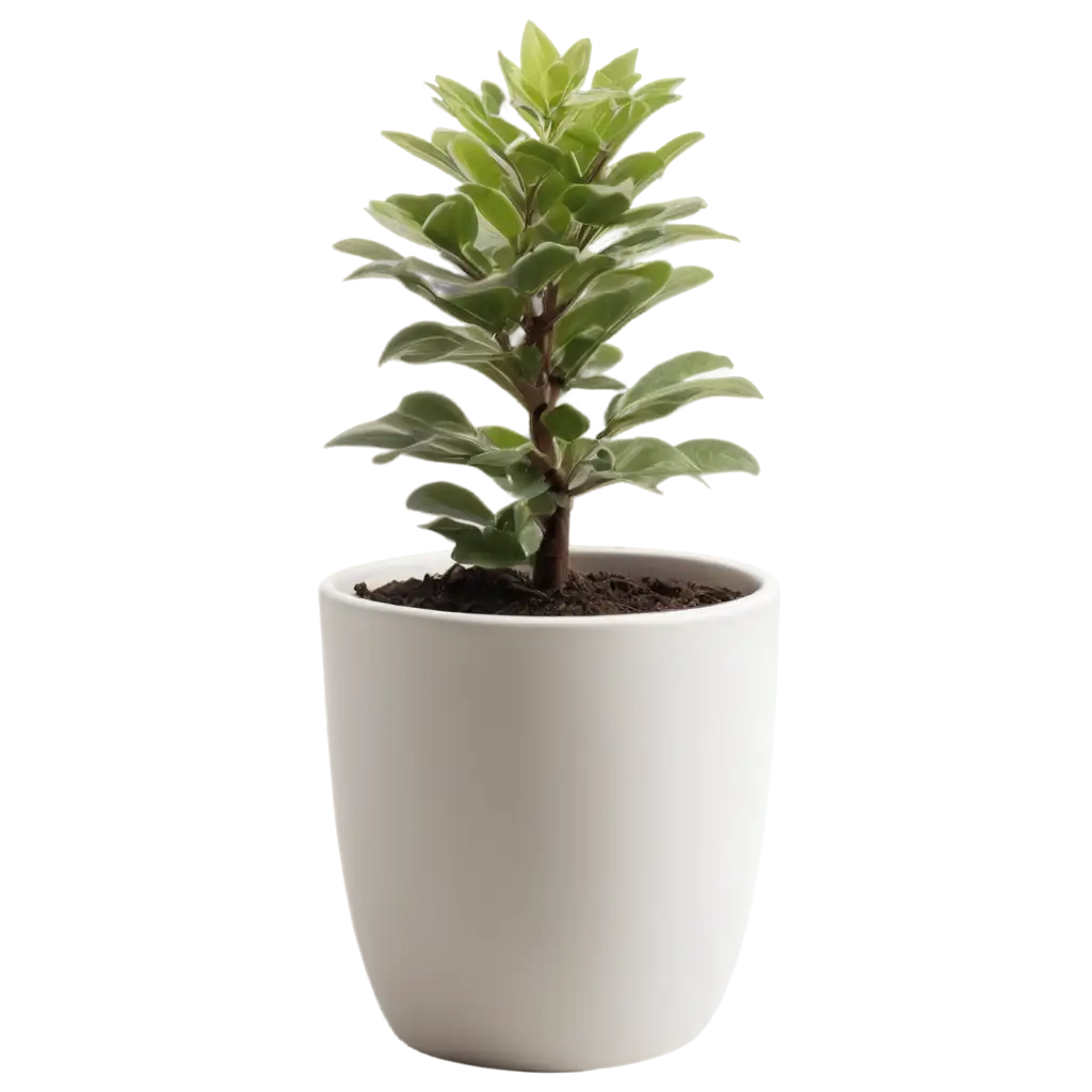 Bush-in-a-White-Pot-PNG-Image-4K-HighResolution-for-Clear-and-Crisp-Visuals