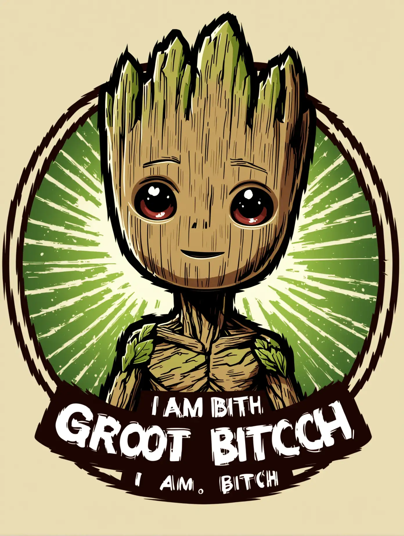 Baby-Groot-Character-Logo-with-Bold-Text-Design