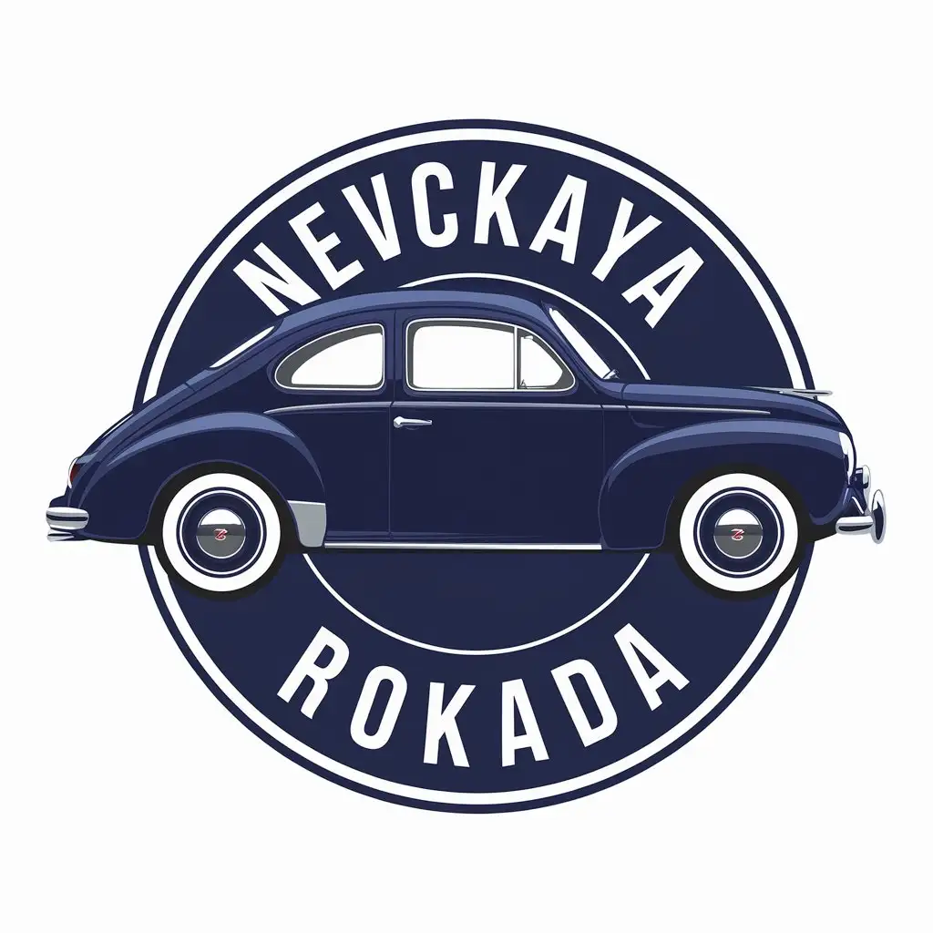 LOGO-Design-For-Nevskaya-Rokada-Retro-Automobile-Theme