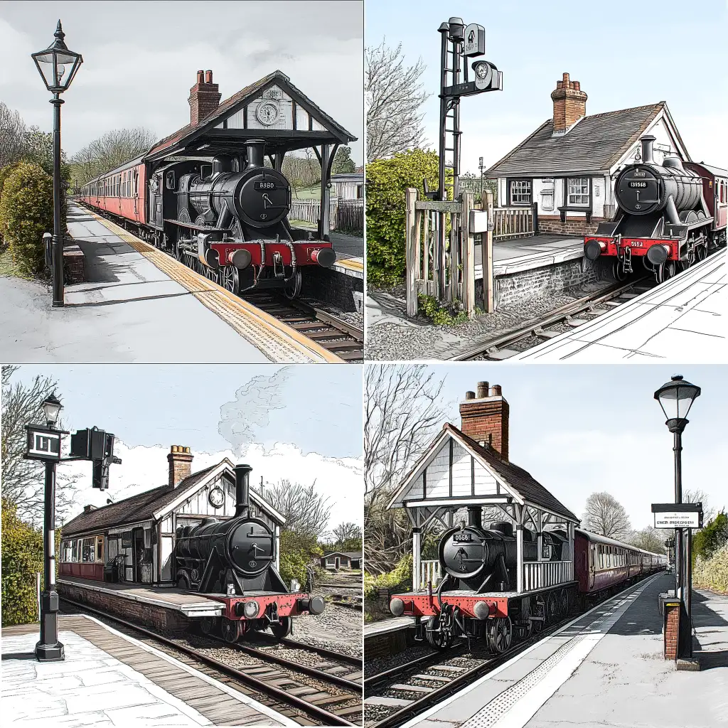 Black-and-White-Sketch-of-Tenterden-Train-Station-Sign