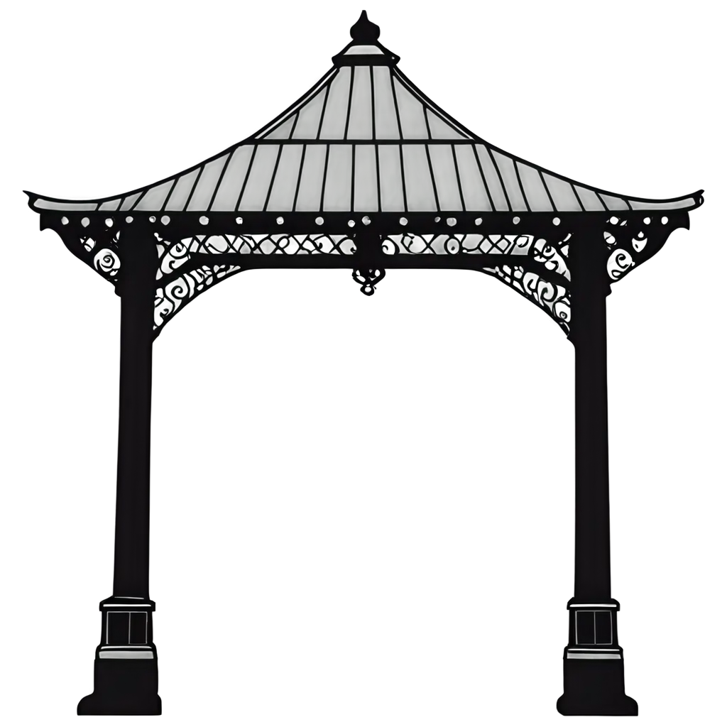 Bandstand-Vector-PNG-Image-Elegant-and-Versatile-AllBlack-Design