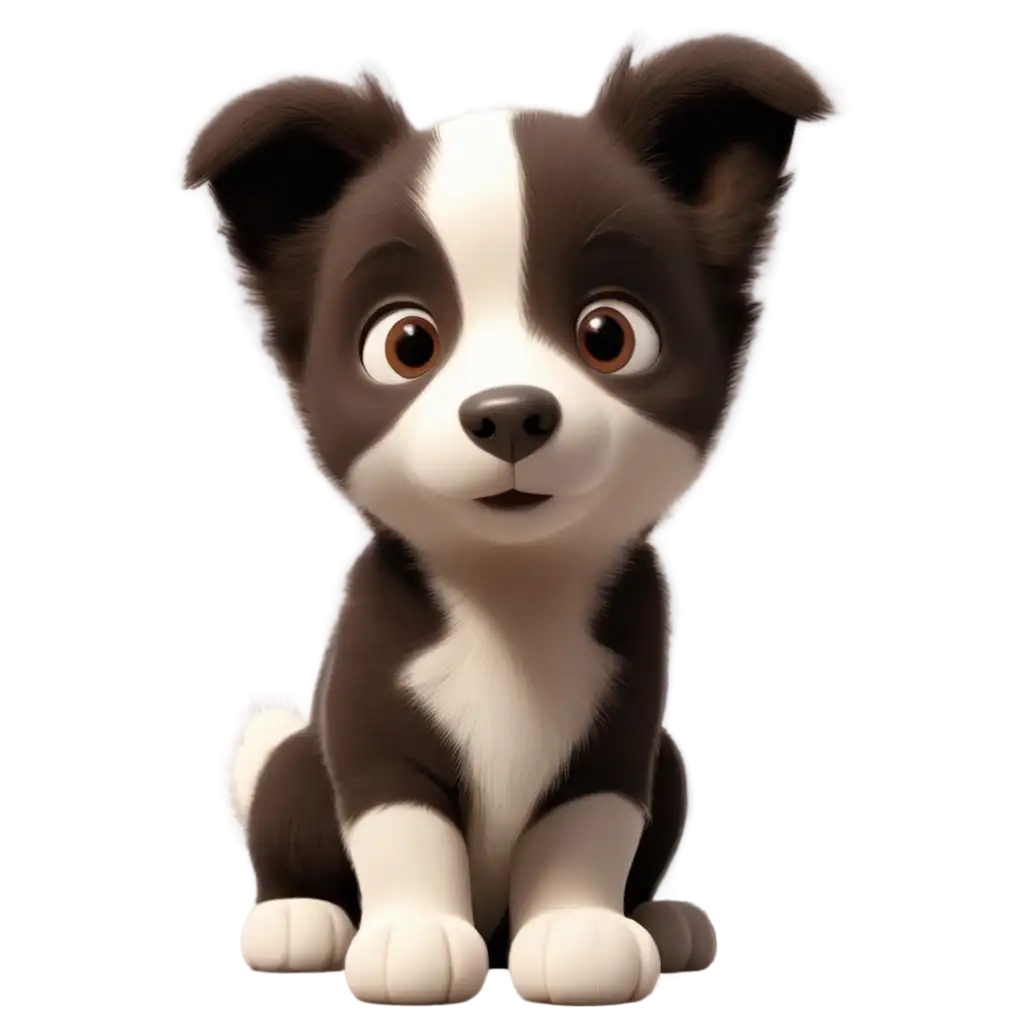 Animated-Border-Collie-Puppy-with-Brown-Eyes-PNG-Image