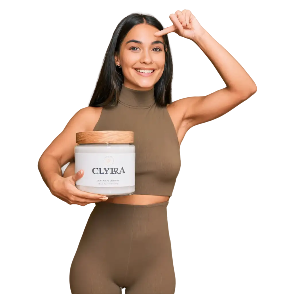 Bright-and-Clean-PNG-Image-of-Smiling-Woman-Using-Clayra-Cream-Premium-Beauty-Product-with-Natural-Radiance