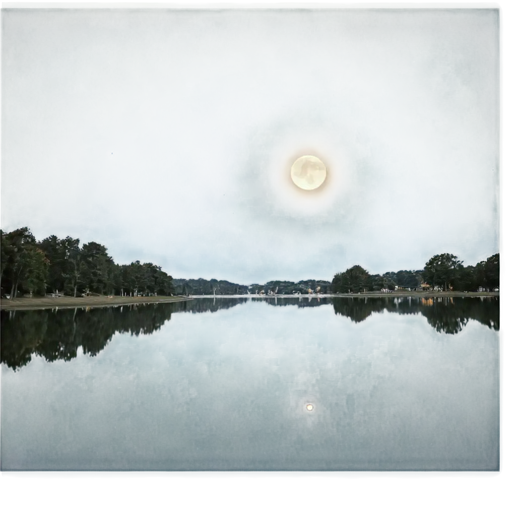 Bright-Moon-Over-Lake-A-Stunning-PNG-Image-for-Your-Creative-Projects