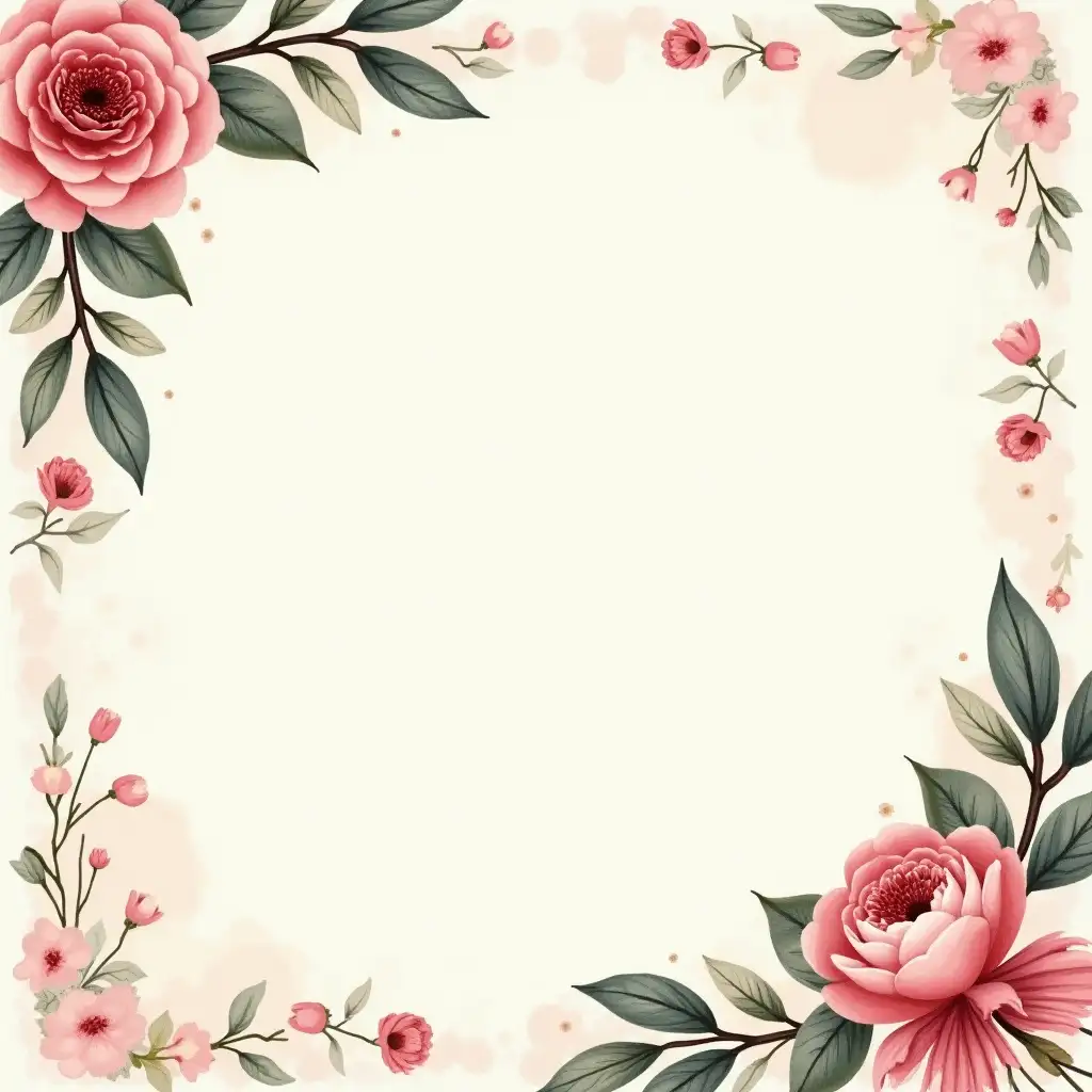 Delicate Floral Scrapbook Paper Design