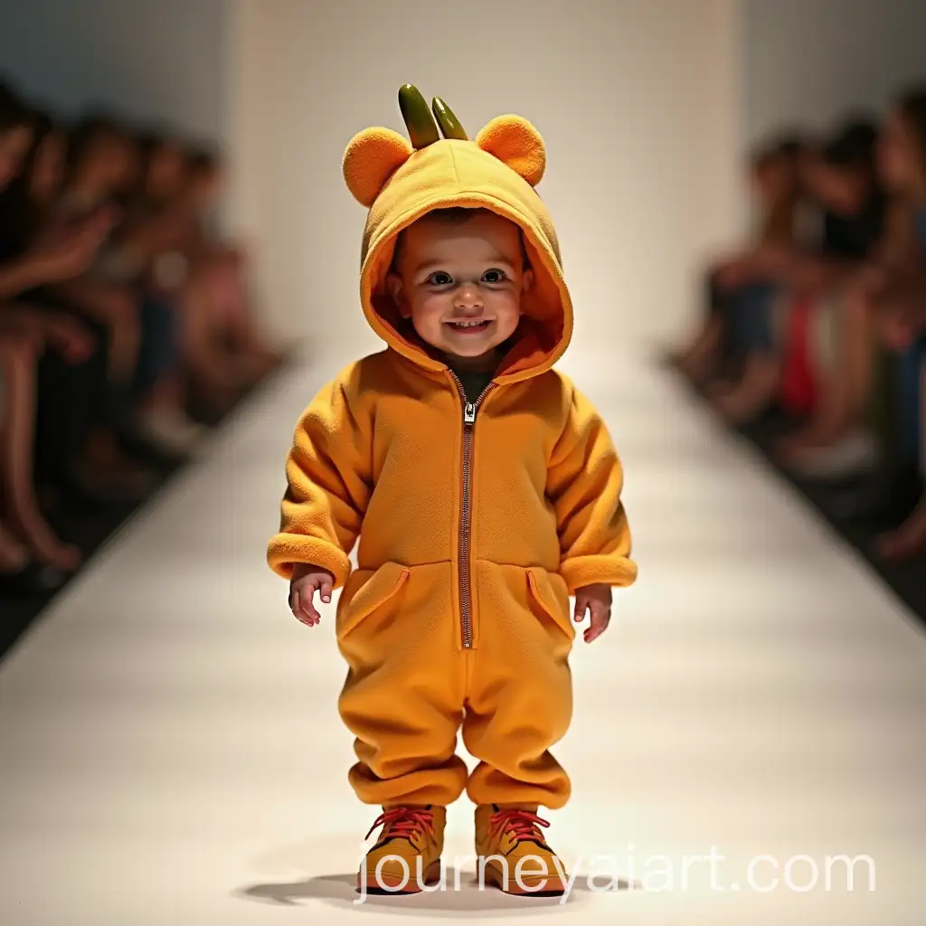 Baby-on-Fashion-Runway-in-FoodInspired-Outfit