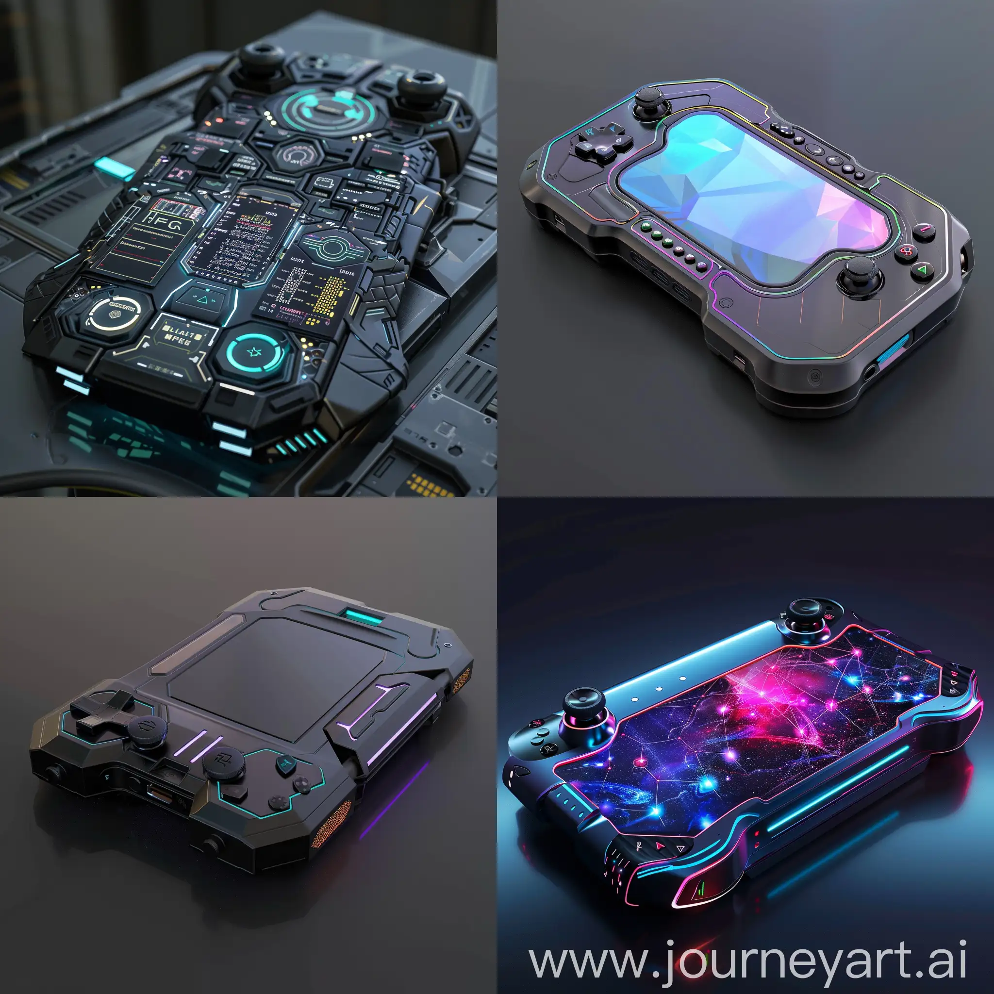 Futuristic-SciFi-Portable-Gaming-Console-with-Holographic-Displays-and-Quantum-Dot-Technology