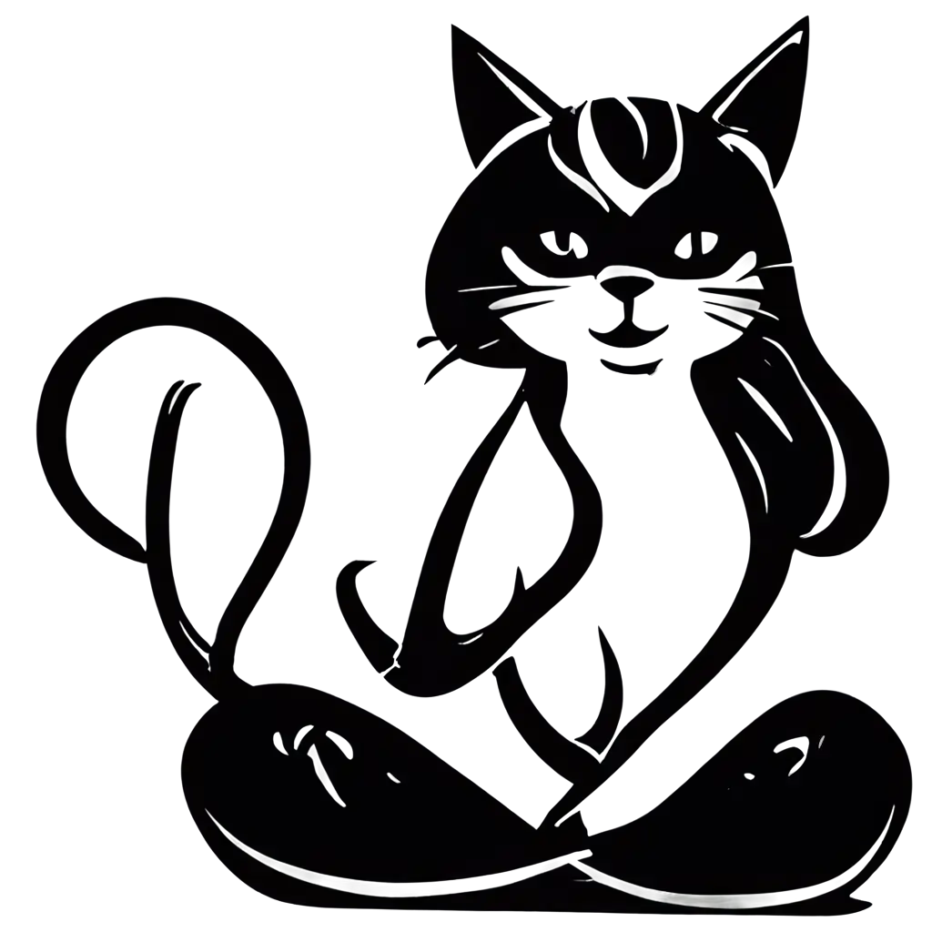 Fit-Cat-Yoga-Studio-Logo-PNG-with-Cat-in-Yoga-Pose-Black-and-White-Design-for-Branding-and-Visuals