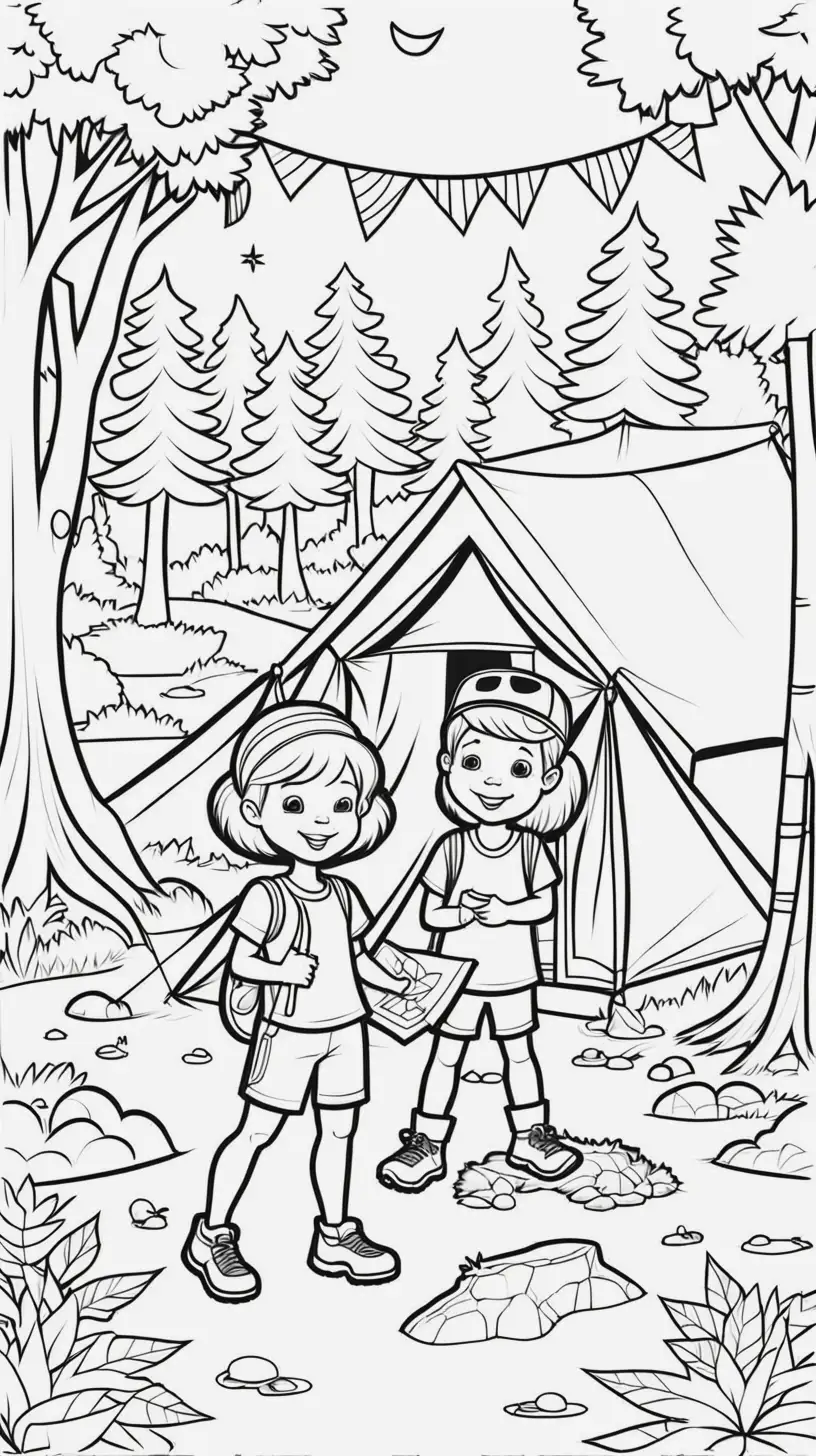 Fun Kids Camp Coloring Pages for Creative Activities on ETSY